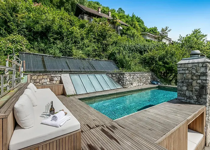 Skyline - Pool - Lakeview - Privacy - Happy 公寓 盧加諾